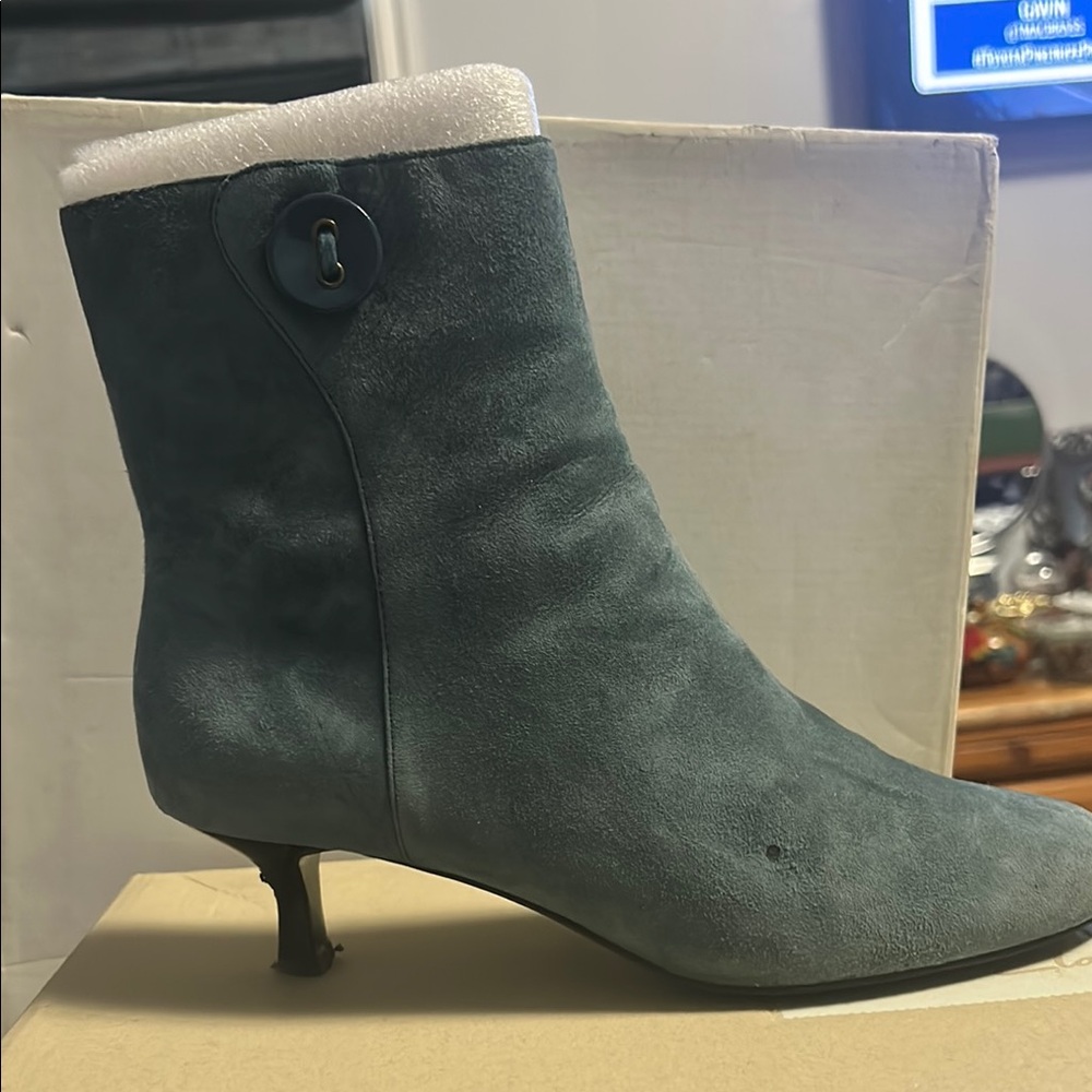 Chic teal ankle boots